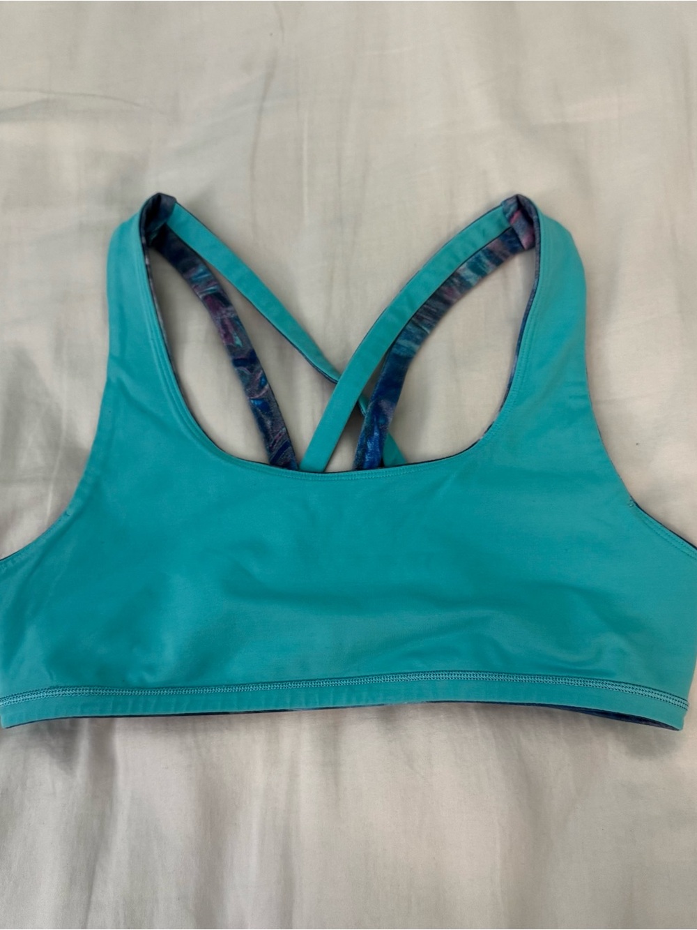 Women’s Aqua Cross-Back Sports Bra